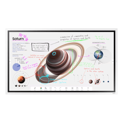 Pizarra Interactiva Digital / 55" 4K UHD (3840x2160) / Touch IR 20 Puntos / Whiteboard 4 Usuarios Simultáneos / Tizen 9.0 / WiFi / VESA 400x400 | WM55FX