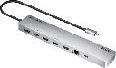 Dock Multipuerto USB-C | 11 en 1 | 8K Single o Dual 4K | PD 100W | USB 3.2 Gen 1 | Ethernet Gigabit | SD MicroSD | Aluminio | UH3240