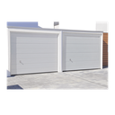 Puerta de Garage de Alta Calidad / Linea Central / Color Blanco 10X8 pies,  AISLADA, Estilo Americana. | GARAGE-108