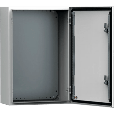 Gabinete de Uso Exterior MAS 1200 x 800 x 400 mm (47.2 x 31.5 x 15.7 in) NEMA 4/12/13; IP66; IK10 de Acero Dulce 1.5 mm con Platina de Montaje Incluida Color Gris Claro | MAS1208040R5