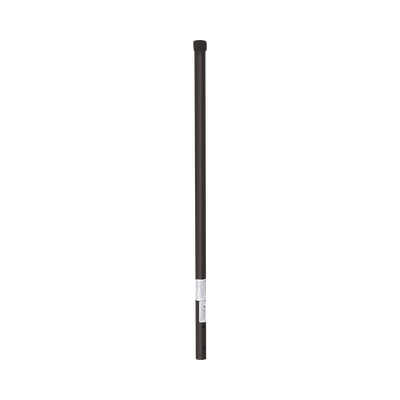 Poste de ESQUINA color Negro para Cerca Electrificada. Tubo Galvanizado cal. 18 de 1" Diam. y 0.8m Alto con Tapón, ideal para 3 aisladores | SYS-POST-ESQ-3B