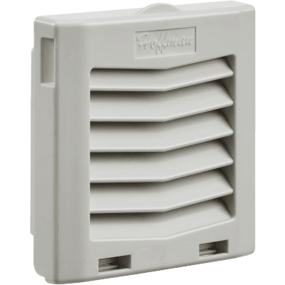Rejilla de Escape para Ventilador con Filtro HG / Protección IP54 / Compatible con Ventiladores HF04 de 4 in (102 mm) / De Plástico / Color Gris Claro | HG0400404