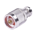 Adaptador en Línea, de Conector N Macho a BNC Macho, Plata/ Oro/ Teflón. | RFN-1040-1