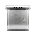 Gabinete para Exteriores de Acero Inoxidable SUS201 / Cilindrico con Techo Inclinado / Ø305 x 195 x 315 mm (12.0 x 7.7 x 12.4 in) / Cerradura con Llave de Seguridad / Compatible con Postes XGAPOLE | XGAMPOLE6MACC