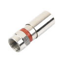 Conector F Macho de Compresión, Metálico para cable RG-59, Cuerpo de Bronce Niquelado. | TT-CON-510-RG59