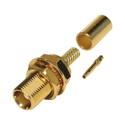 Conector MCX Hembra para Panel Trasero D-Plano, de Anillo Plegable para RG-316/U, Grupo B, Oro/ Oro/ Teflón. | RMX-8252-1B
