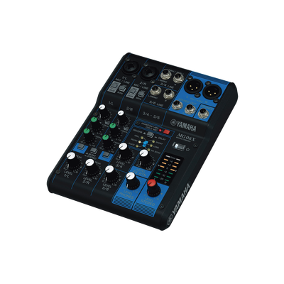 Mezcladora de Audio | 6 Canales | 2 entradas de micro/6 de línea (2 mono + 2 estéreo) | Efectos Integrados | Alimentación Phantom | MG-06X