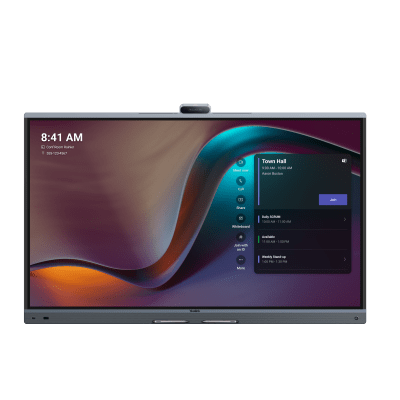 Yealink MeetingBoard 65 Pro, Centro de Colaboración Inteligente con IA, 4K UHD, Android 13, Micrófonos Integrados y Cámara Ultra Gran Angular | MB-65-PRO-A02