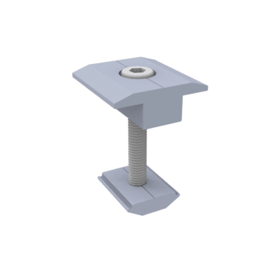 Sujetador Intermedio 35 mm para montaje de paneles solares en riel 5 Y 8 | EPLMCN235RL50