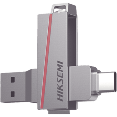 Memoria USB Dual de 16GB / USB-C y USB-A / Transferencia de Alta Velocidad / Metálica / Compatible con Dispositivos Móviles, Windows, Mac y Linux | HS-USB-E307C/16G