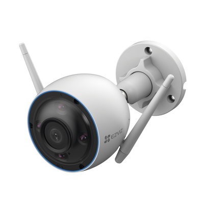 Bala WiFi / 3 Megapixel (2K) / Detección humana / Detección De Vehiculo / Alertas de Voz Personalizables / Sirena / Luz Parpadeante / Colores en Oscuridad / Micro SD / Uso En Exterior | CS-H3-2K