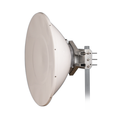 Antena Direccional de Alto Rendimiento / 35.5 ± 1 dBi  / 4 ft / 5.9-7.125 GHz / Conectores RP-SMA / Alto Aislamiento al Ruido / Fácil Montaje y herraje de acero inoxidable /  Radomo Incluido | JRMD-1200-6-MIMO