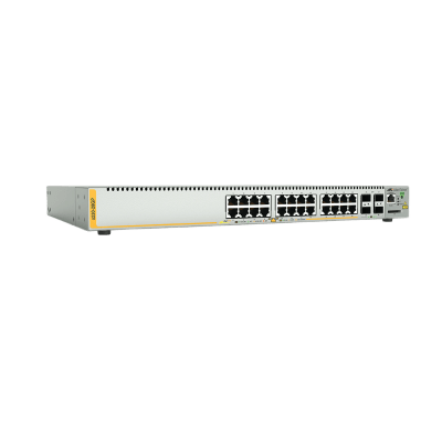 Switch PoE+ Administrable Capa 3, 24 Puertos 10/100/1000 Mbps + 4 SFP Gigabit, 370 W | AT-X230-28GP-90