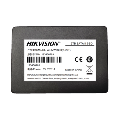SSD para Videovigilancia Móvil / 2 TB / 2.5" / Lectura 560 MB/s / Escritura 520 MB/s / Operación 24/7 / 0°C a 70°C (32°F a 158°F) | AE-MW3SS3(2.5/2T)