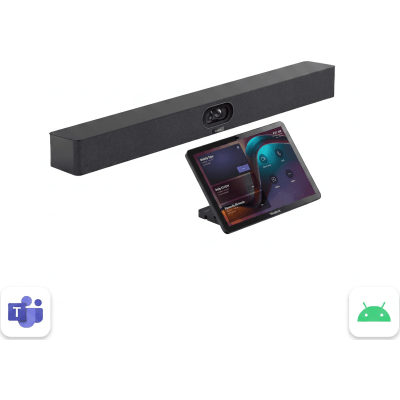 Barra de Videoconferencia / Dual Cámara 48 MP / 4K Ultra HD / Audio 8 Micrófonos MEMS / Android 13 / Wi-Fi 6 / Bluetooth 5.0 / Panel Touch | A40-031