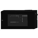 Gabinete Rackeable de Pared / 6U / 19 Pulgadas / Puerta de Cristal / Abatible 120° / Carga 80 kg / Ventilación 120 mm | SR-19-06-GAPV5