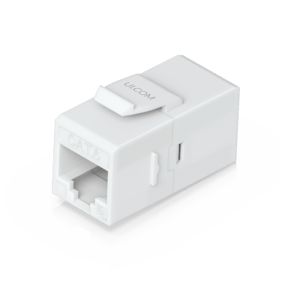 Acoplador Keystone / Cat6 Pass-Through / 10 Gbps / PoE / Snap-In / Paquete 12 Unidades | UACC-KEYSTONE-COUPLER-C6
