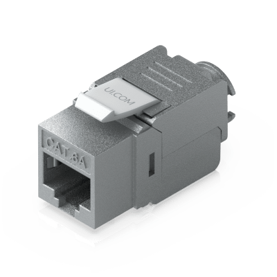 Keystone Jack / Cat6A / Terminación Toolless / Snap-In / 12 Piezas / 23-26 AWG | UACC-KEYSTONE-JACK-C6A