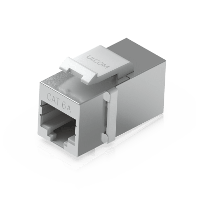 Acoplador Keystone / Cat6A Pasante / 10 Gbps / PoE / Snap-In / Paquete 12 Piezas | UACC-KEYSTONE-COUPLER-C6A