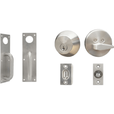 Kit Jaladera / Cerrojo B500P Llave Mariposa / Resbalón Pestillo de Bola Ajustable / Acero Inoxidable y Cromo | MX86940