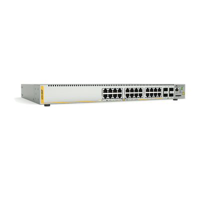Switch PoE+ Administrable Capa 3, 24 Puertos 10/100/1000 Mbps + 4 SFP Gigabit, 370 W | AT-X230-28GP-10