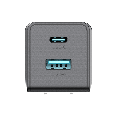 Cargador GaN III 35W / USB-C PD 35W + USB-A 22.5W / Doble Puerto Simultáneo / PD3.0 PPS QC4.0 AFC SCP FCP / Diseño Plegable de Bolsillo / Protección Integral 6 Capas | AKPAG35PN35W