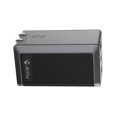 Cargador GaN III 65W / 3 Puertos USB-C y USB-A / PD 3.0 y QC 4.0 / Enchufe Plegable / Protección Integral 6 Capas / Powered by EZVIZ | AK-PAG65PN-65W