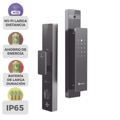 Cerrojo Inteligente de Reconocimiento Facial y Venas de Palma de Mano / 4 Pulgadas Pantalla  / 5000mAh Batería Recargable / Video Llamada a la App / Wi-Fi y Bluetooth  / IP52 Resistente | CS-DL50FVS/PLUS