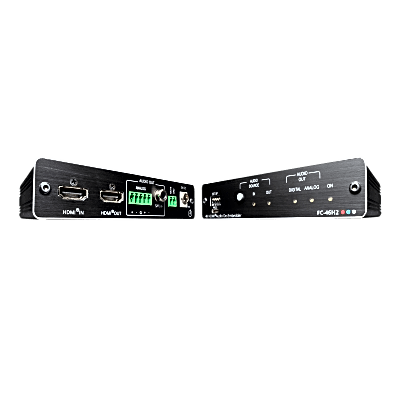 Desembebedor de Audio HDMI Profesional | 4K/60 UHD (4:4:4) | 18 Gbps | HDR | HDCP 2.2 | Salidas S/PDIF y Audio Balanceado | ARC | Gestión EDID Inteligente | Kramer re-Klocking | DigiTOOLS Compacto | FC-46H2