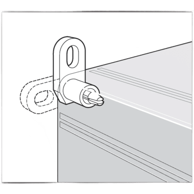 Soporte de Montaje de Pared / Para Gabinetes QLine I / Policarbonato / 4 Soportes + 4 Tornillos M3 Autorroscantes / RAL 7035 / Instalación en Campo | QIMFK