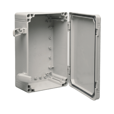 Gabinete QLine I Tipo 4X / 200 x 200 x 180 mm (7.87 x 7.09 x 7.09 in) / ABS / IP66 / Tapa Opaca con Tornillos / Montaje 180 x 180 mm / Gris RAL 7035 | Q202018ABI