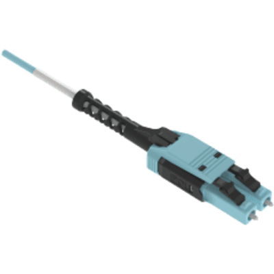 Jumper de Fibra Óptica Multimodo 50/125 OM4, LC-LC Uniboot Duplex, OFNP (Plenum), Color Aqua, 2 Metros | FZ2RPU1U1ONM002