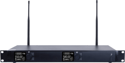 Receptor Inalámbrico Dual Canal Digital U-Band | 4 Bandas de Frecuencia (470-830 MHz) | Transmisión Digital pi/4-DQPSK | Pantalla TFT-LCD 2.2" | Anti-Interferencia con ID Code Pilot | Salidas Balanceadas y Desbalanceadas | Ecualizacion | EP-592U
