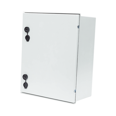 Gabinete de Poliéster IP65 Uso en Intemperie (400 x 500 x 200 mm) con Placa Trasera Interior de Plástico (Incluye Chapa y Llave). | PST-4050-20P