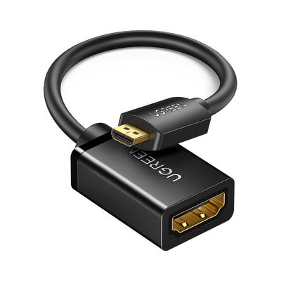 Adaptador Micro HDMI a HDMI (HDMI Tipo D) / 18Gbps / 4K@60Hz / HDR / Tecnología 3D / ARC / Carcasa PC+ABS / HDCP / Longitud de 22 cm (8.66 pulgadas) | 15844