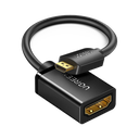 Adaptador Micro HDMI a HDMI (HDMI Tipo D) / 18Gbps / 4K@60Hz / HDR / Tecnología 3D / ARC / Carcasa PC+ABS / HDCP / Longitud de 22 cm (8.66 pulgadas) | 15844
