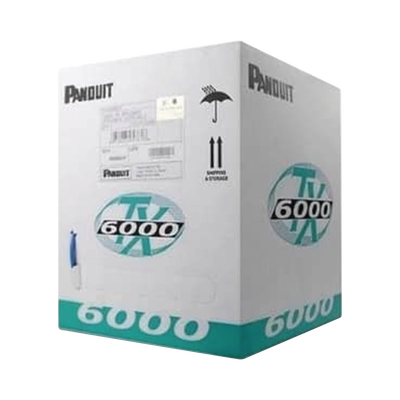 Bobina de Cable UTP 305 m. de Cobre, TX6000™ PanNet, Reelex, Blanco, Categoría 6 Mejorado (23 AWG), PVC (CMR, Riser), de 4 pares | PUR6004WH-FE