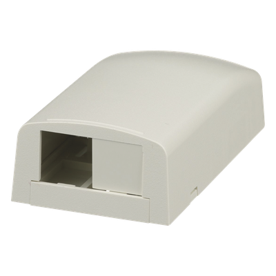 Caja de Montaje en Superficie, Para 2 Módulos Mini-Com, Color Blanco Mate | CBX2IW-AY