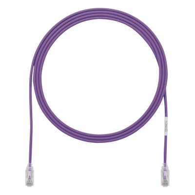 Cable de Parcheo TX6, UTP Cat6, Diámetro Reducido (28AWG), Color Violeta, 2.13 Metros (7 Pies) | UTP28SP7VL