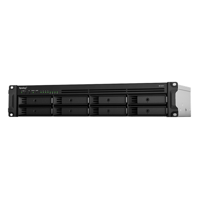 Servidor de Almacenamiento en Red RackStation RS1221+ | 8 Bahías | Expansión a 12 Bahías | CPU AMD Ryzen V1500B | 4 GB DDR4 ECC | RAID Soportado | 10/25GbE | Synology High Availability | Protección de Datos Integral. | RS1221+