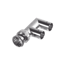 Adaptador Triple en F para 75 Ohm, de Conector BNC Macho a Doble BNC Hembra, Níquel/ Oro/ Delrin. | RFB-1730-3