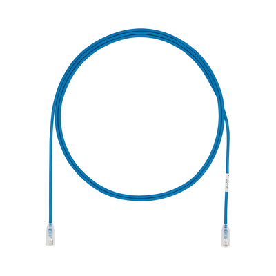 Cable de Parcheo UTP Cat6A, CM/LSZH, Diámetro Reducido (28AWG), Color Azul, 2 Metros (6.56 Pies) | UTP28X2MBU