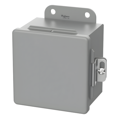 Gabinete de Bisagra Continua CH / NEMA Tipo 12 / 6 x 4 x 3 in (152 x 102 x 76 mm) / Acero Dulce / Gris / Abrazaderas Atornilladas / Montaje en Pared | A604CH