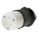 Conector Industrial con Bloqueo de Media Vuelta / 20 A 250 V CA / 2 Polos 3 Hilos / Color Blanco y Negro / Nema L6-20R. | HUB-HBL-2323