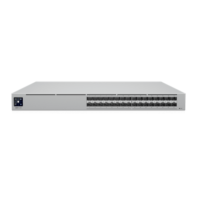Switch Pro XG Aggregation de 25G con 32 puertos SFP28, Capacidad de Switching de 1.6 Tbps, Funciones Layer 3, Respaldo de Energía USP RPS y Etherlighting™. | USW-PRO-XG-AGGREGATION
