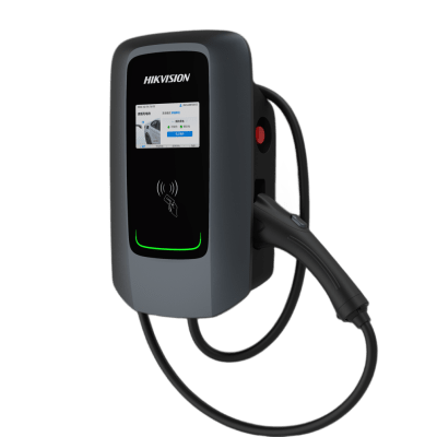 Estación de Carga para Vehículos Eléctricos / 32 A / 7 kW / Conector GB/T 20234.2-2015 / 230 V Monofásico / Pantalla LCD 4.3 in (10.9 cm) / Cable 5 m (16.4 ft) / Plug and Play y RFID / Protección IP65 | DS-TMP102-A1(H)(7KW)(5M)(AP)