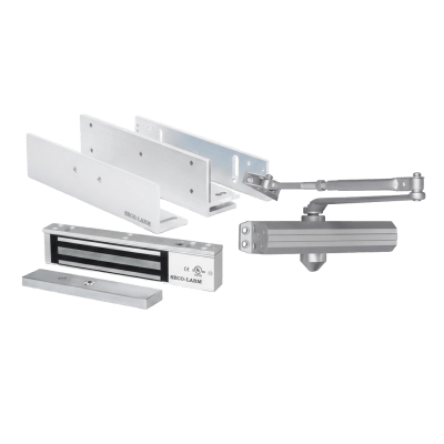 Kit para Control de Acceso Incluye Chapa Magnética de 600 Lbs / Montajes L y Z / Cierra puerta para 150 Kg / Certificación UL | E941600/K