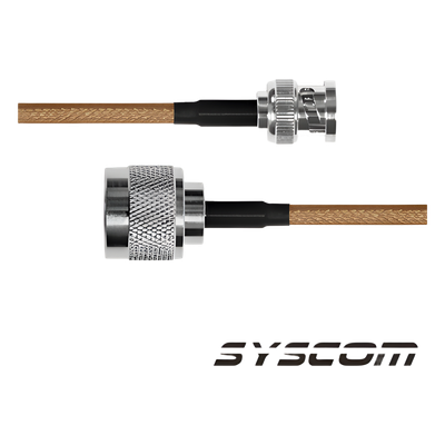 Cable RG-142/U de 60 cms, con conectores BNC Macho a N Macho. | SBNC-142-N-60