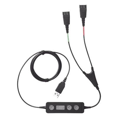 Jabra Link 265 USB/QD cable de entrenamiento, para conectar 2 diademas simultaneas con puerto USB (265-09) | LINK-265
