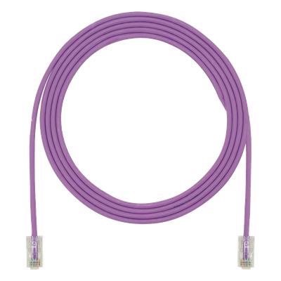 Cable de Parcheo UTP Cat6A, CM/LSZH, Diámetro Reducido (28AWG), Color Violeta, 2.13 Metros (7 Pies) | UTP28X7VL
